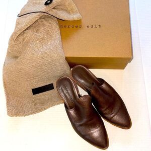 Mercer Edit Lay It On Me leather mule bronze 6